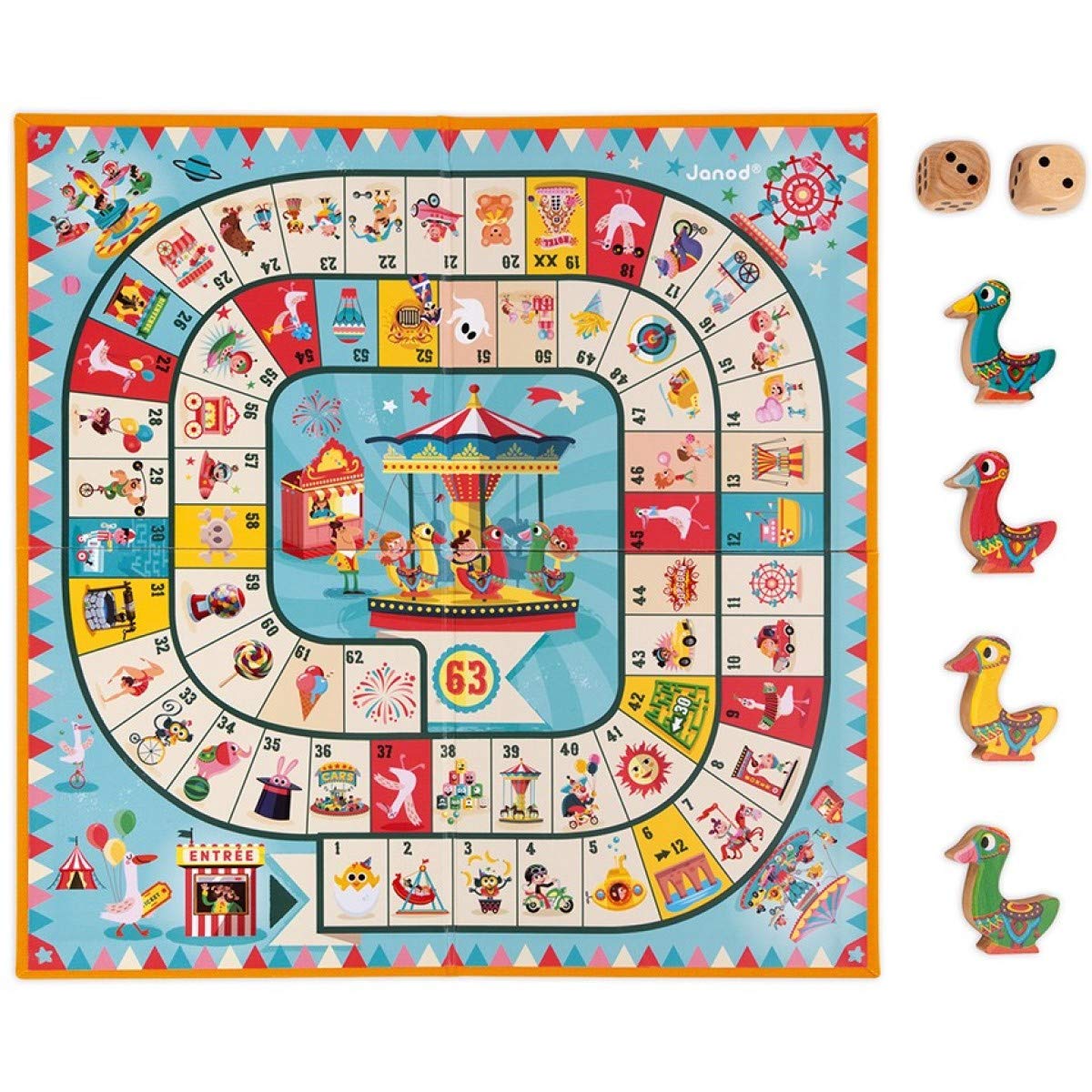 janod-j02743-karussell-g-nsespiel-holz-familienspiel-ab-4-jahre image 3