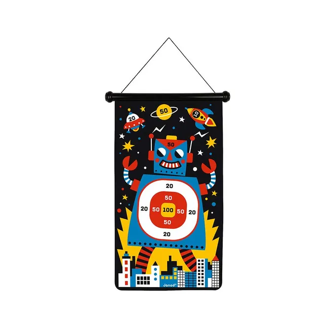janod-j02073-magnet-dartspiel-roboter-doppelseitig image 1