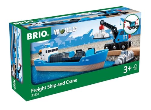 brio-world-containerschiff-mit-kranwagen-hafenset image 8