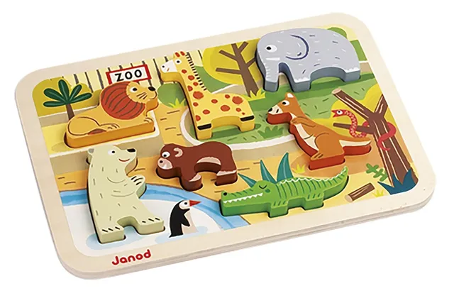 janod-chunky-puzzle-zoo-holz-steckpuzzle-mit-7-tieren image 1