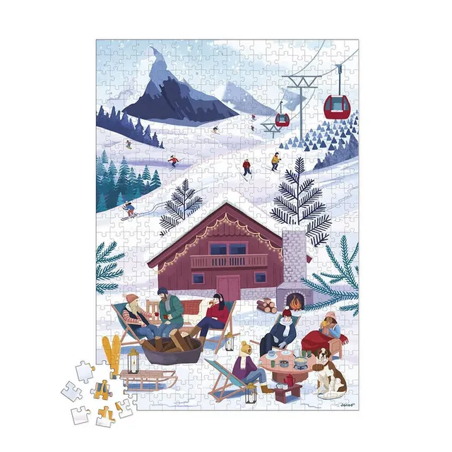 janod-puzzle-500-teile-winter-in-den-bergen-j02494 image 1