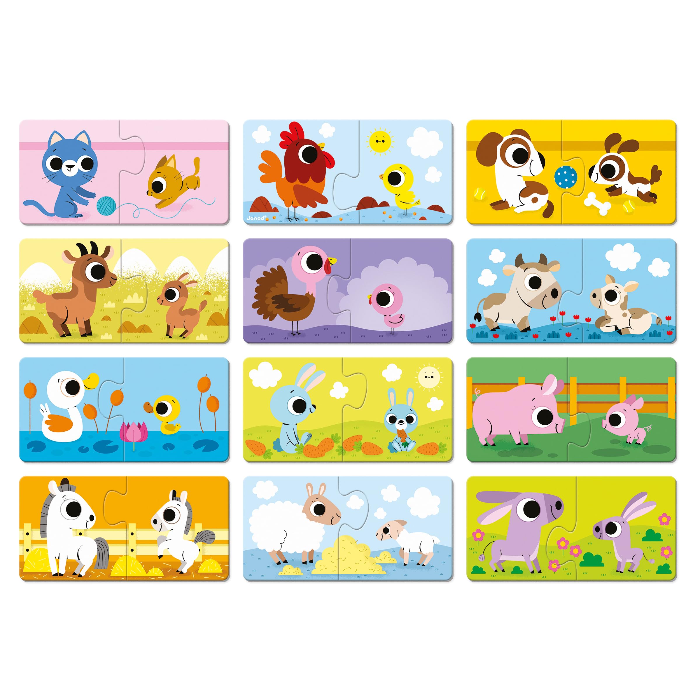 janod-eltern-babytierpuzzle-j02637-12x2-teile-bauernhof-ab-2-jahre image 3