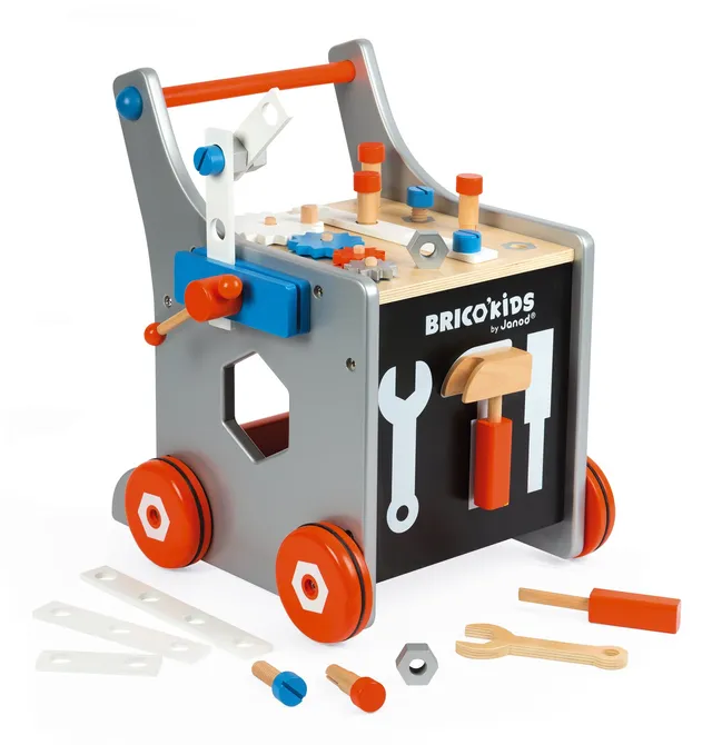 janod-brico-kids-werkbankwagen-holz-magnetisch-ab-18-monaten image 1