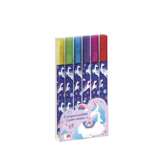 janod-6-glitzer-effekt-marker-einhorn-j08934-ab-6-jahre image 1