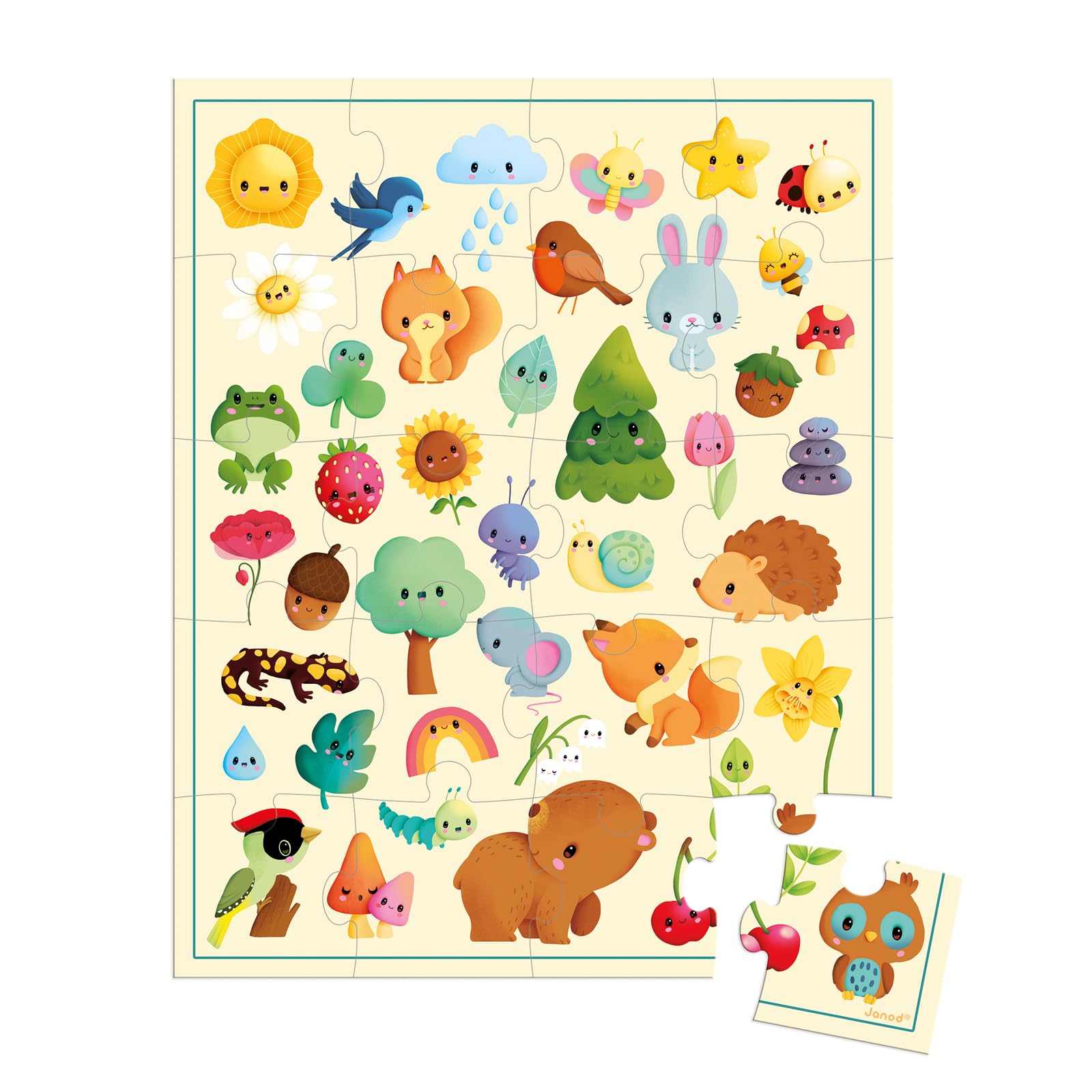 janod-natur-wimmelbild-puzzle-20-teile-50-cm-koffer image 2