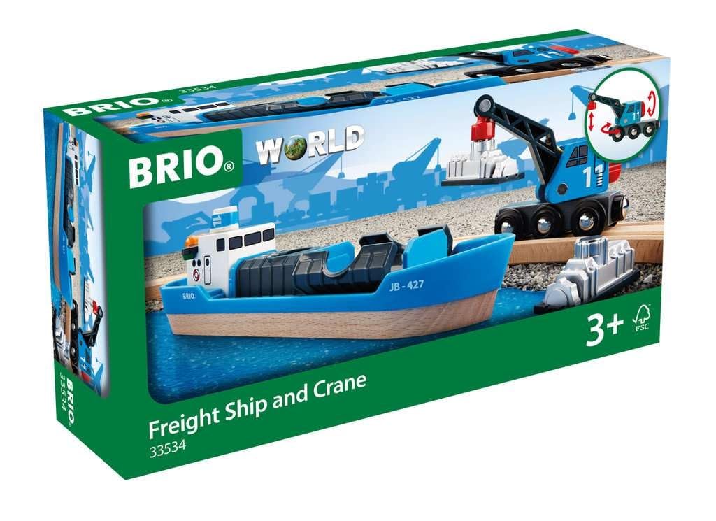 brio-world-containerschiff-mit-kranwagen-hafenset image 3
