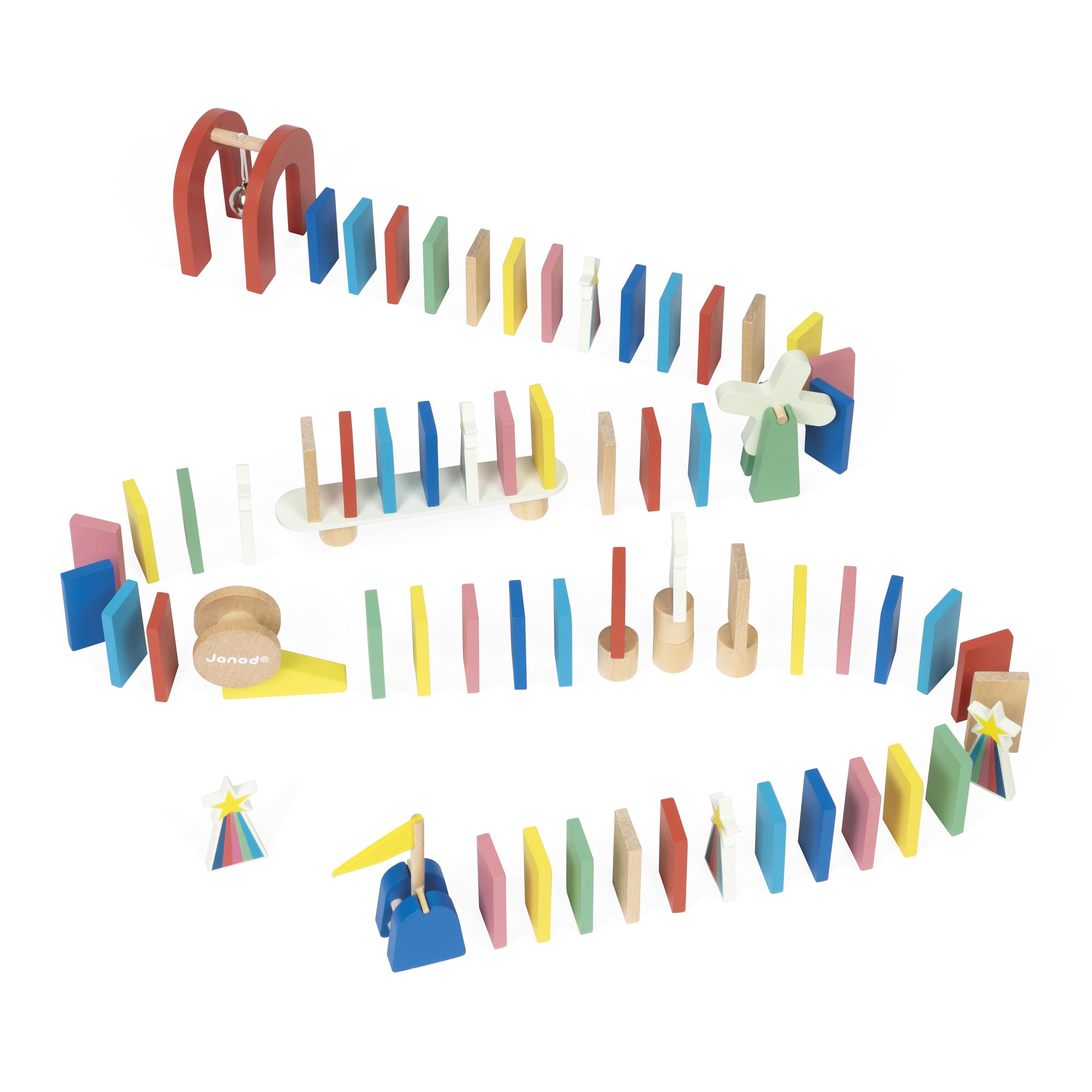 janod-dominorennspiel-domino-bahn-set-mit-100-teilen-und-zubeh-r-ab-3-jahren image 3