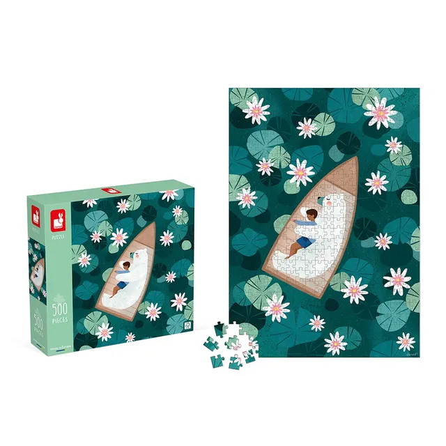 janod-puzzle-500-teile-eisb-r-seerosen-48x34-cm-ab-10-j image 1