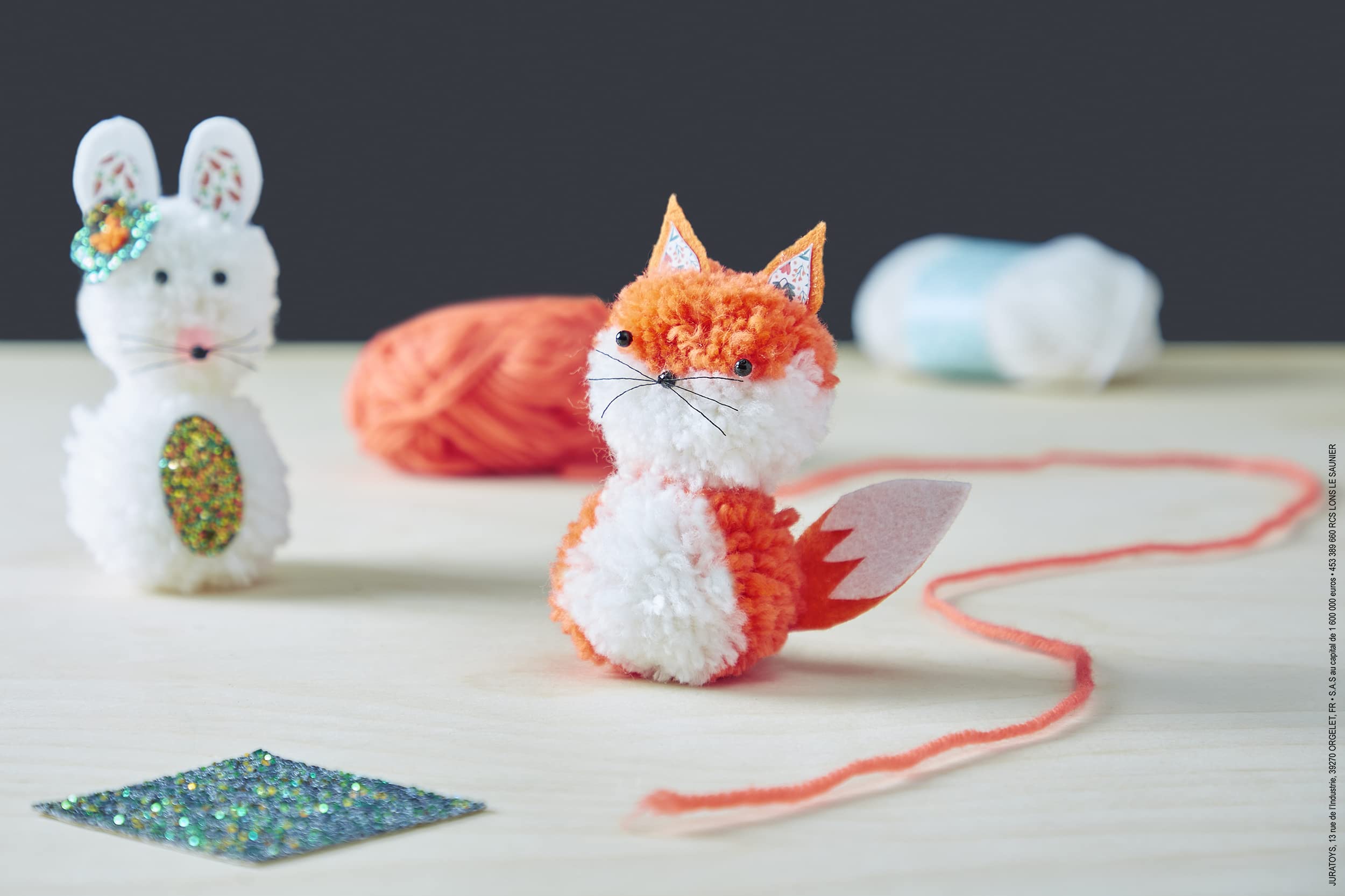 janod-les-ateliers-d-co-j07919-bastel-set-2-pompons-tiere-fuchs-hase image 6