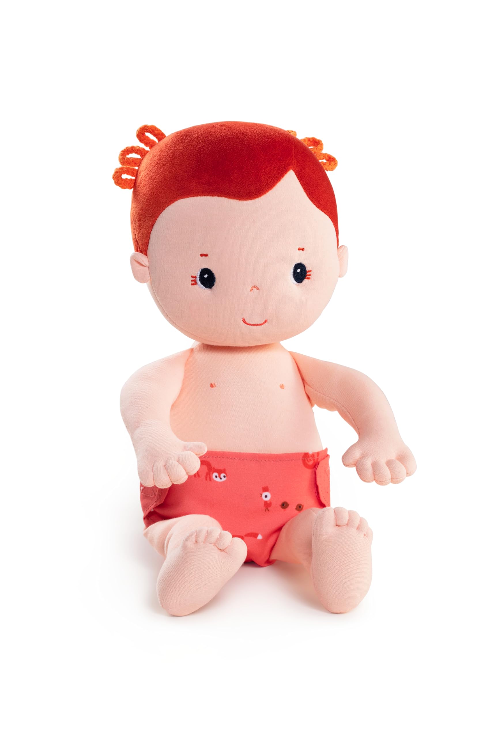 lilliputiens-rose-stoff-babypuppe-36-cm-mit-magnetschnuller-und-kleidung image 3