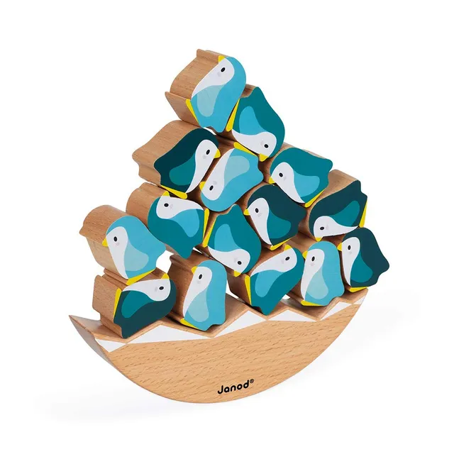 janod-schaukel-pinguine-aus-holz-j08602-balance-stapelspiel image 1