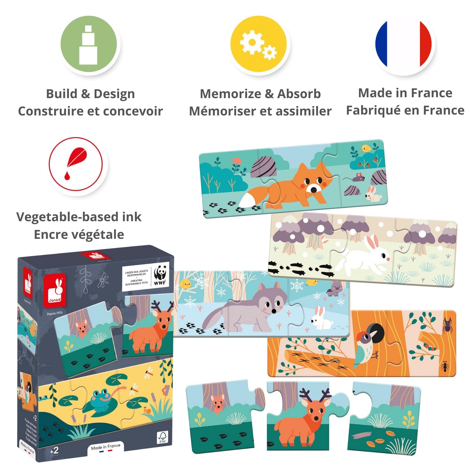 janod-tierpuzzle-mit-tierspuren-j08649-10x-3-teilige-lernpuzzles image 4