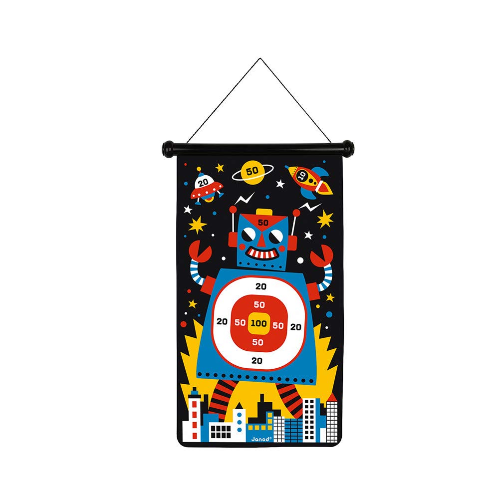 janod-j02073-magnet-dartspiel-roboter-doppelseitig image 1