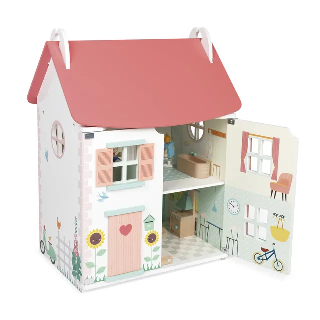 janod-mein-erstes-puppenhaus-aus-holz-3-etagen-15-teilig-ab-3-jahren image 1