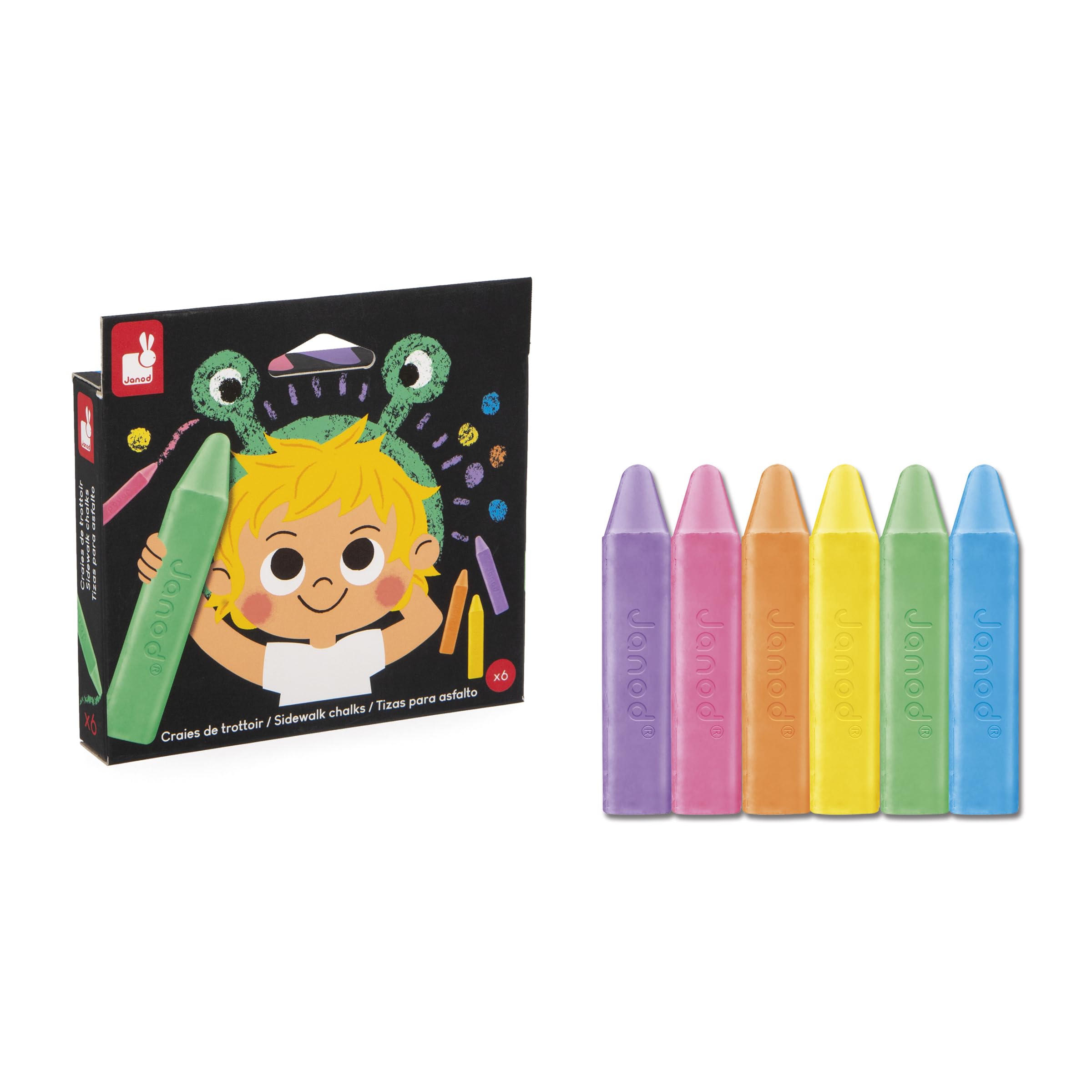 janod-10-abwaschbare-stra-enkreiden-xxl-quadrat-j07417-leuchtende-farben-ab-3-ja image 6
