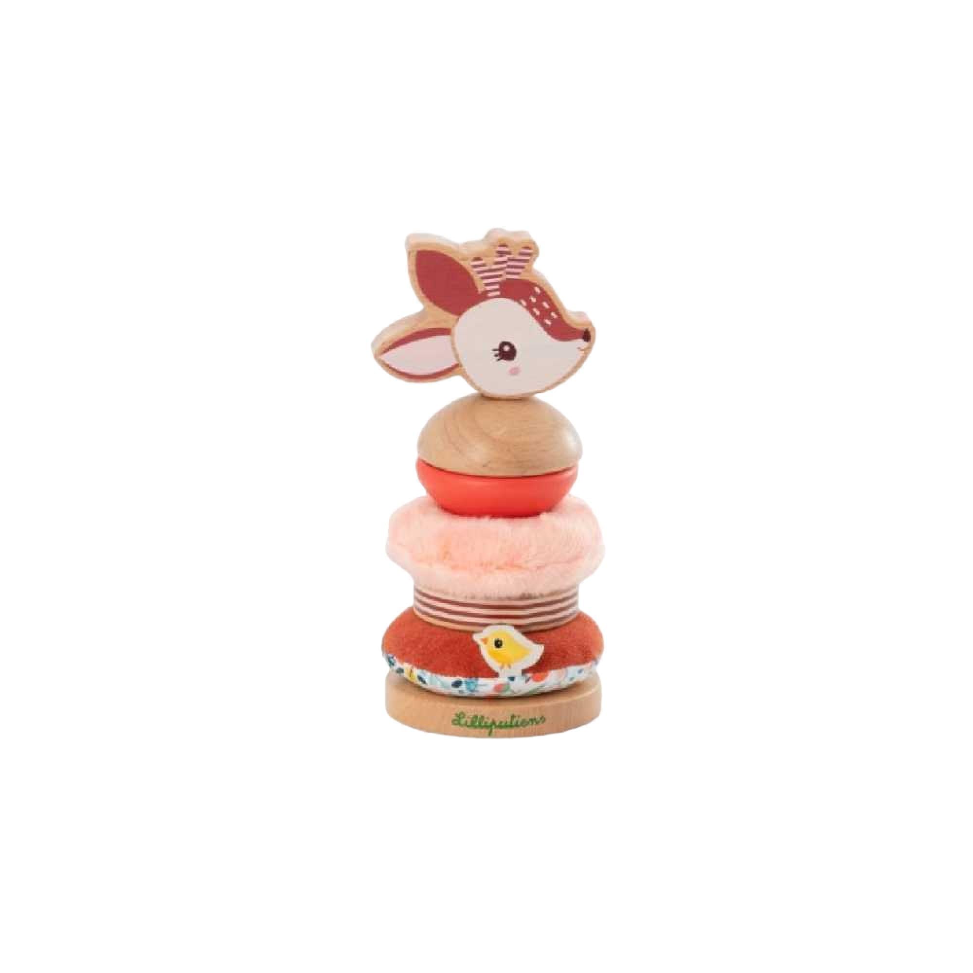 lilliputiens-alice-stapelpyramide-sensorik-stapelspiel-6-teilig-fuchs-ab-12-mona image 5