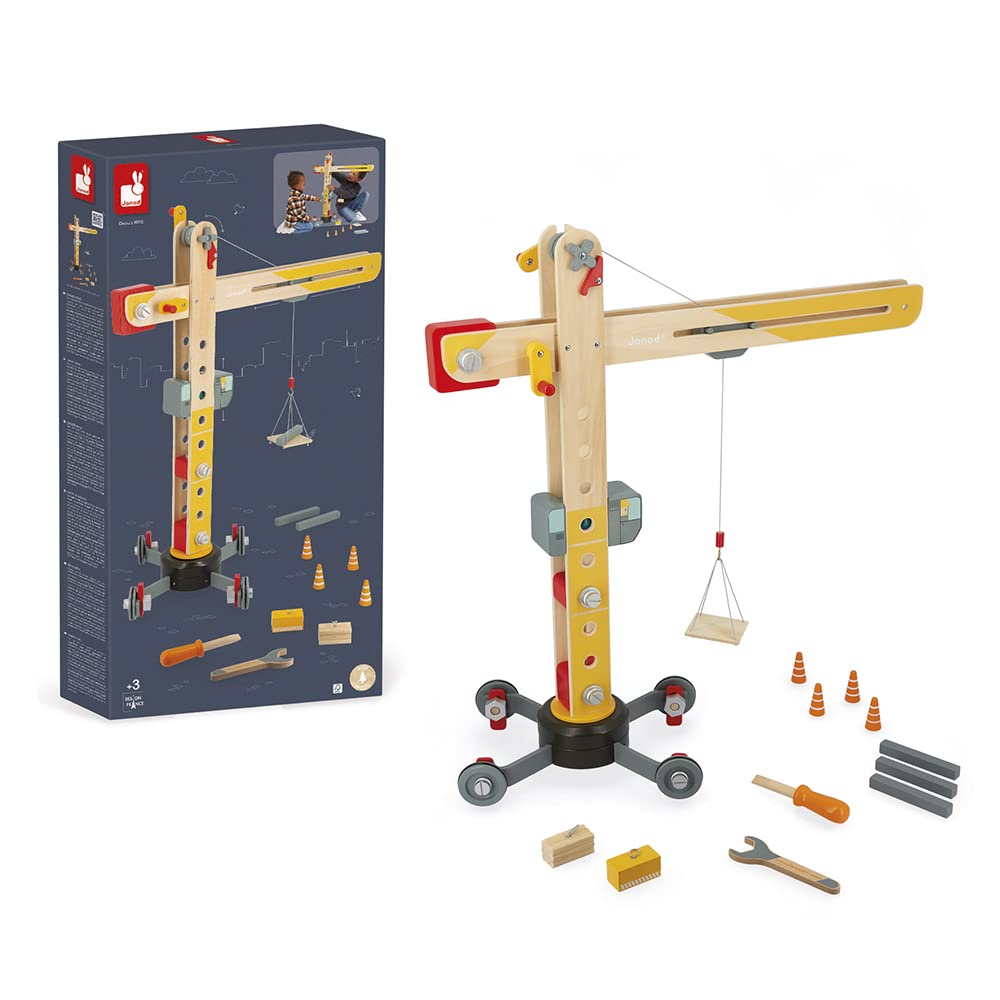janod-gro-er-holzkran-j06468-gelb-74-cm-konstruktionsspiel-360-drehbar image 4
