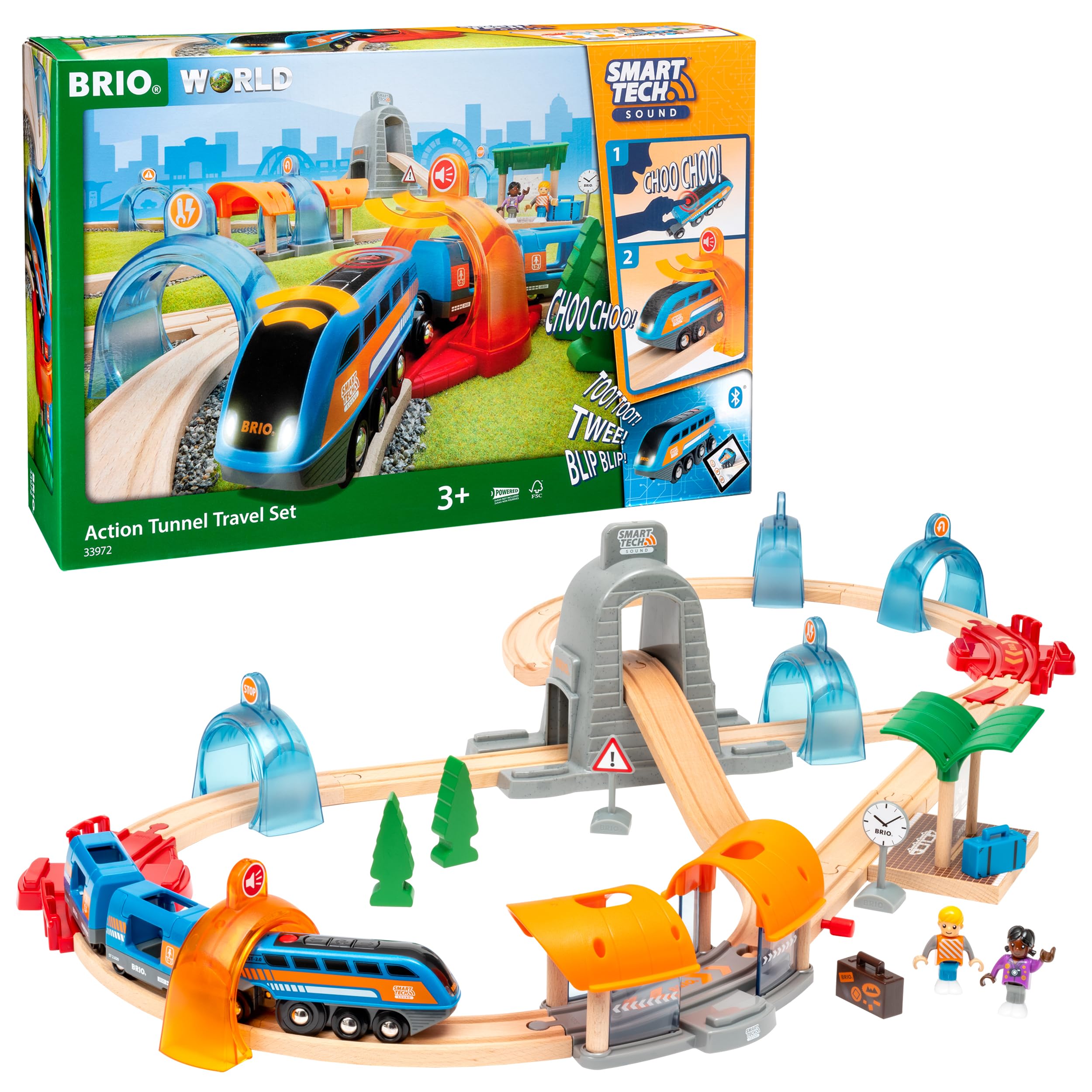 brio-world-33972-smart-tech-sound-action-tunnel-reisezug-set-elektrischer-zug-mi image 1