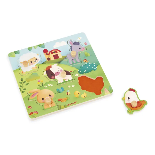 janod-holzpuzzle-mit-touchfunktion-bauernhof-5-teile-j07129-einlegepuzzle-mit-te image 1