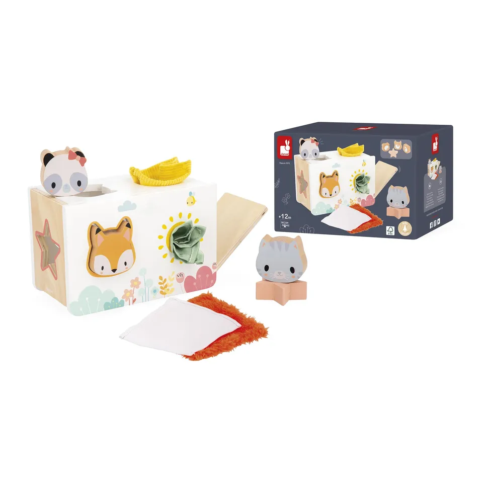 janod-taschentuchbox-holz-steckspiel-4-teile-t-cher-ab-12-monaten image 1