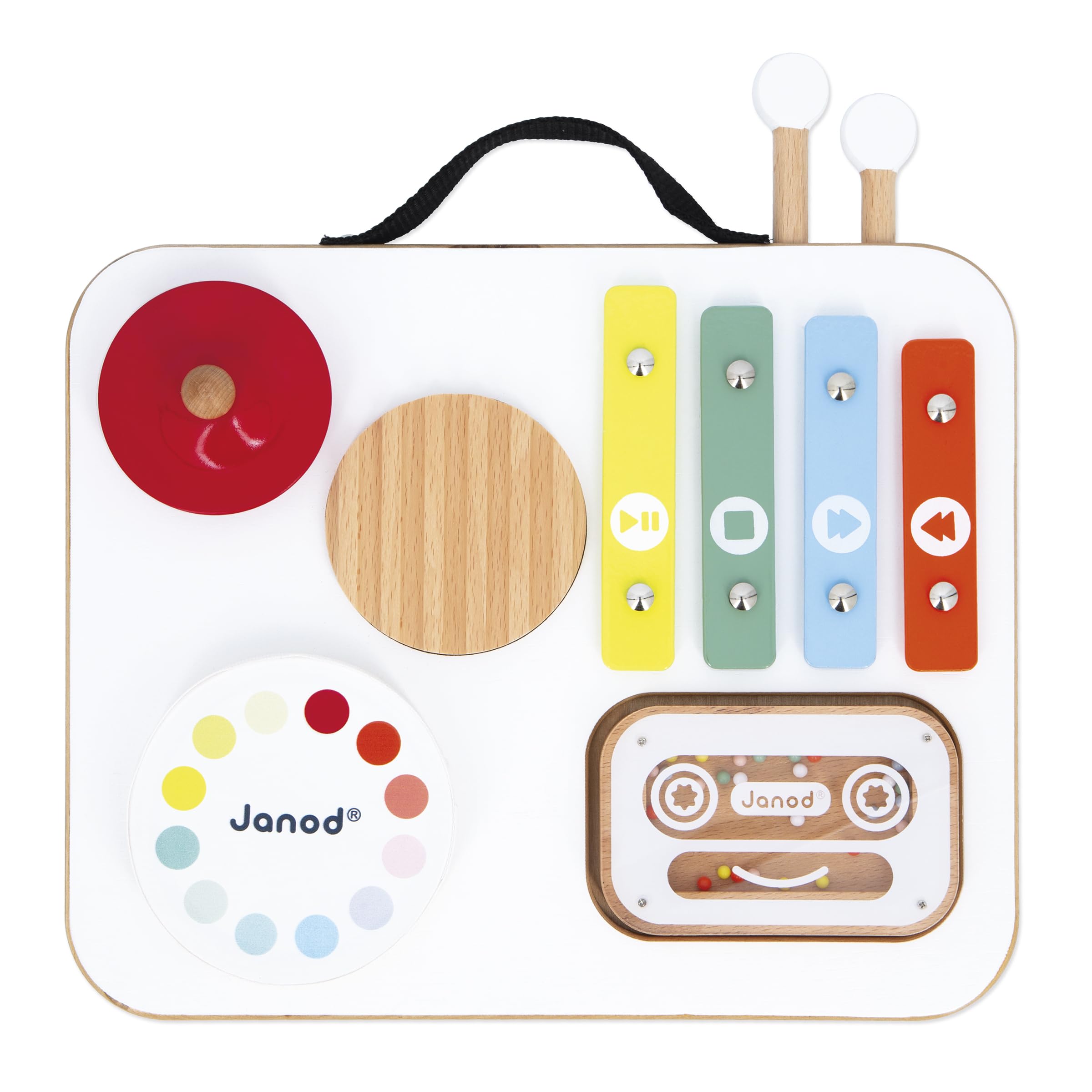 janod-musik-tisch-aus-holz-5-instrumente-mit-xylophon-trommel-ab-12-monaten image 5