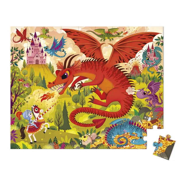 janod-kinderpuzzle-prinzessinnen-36-teile-mit-koffer-ab-4-jahren image 1