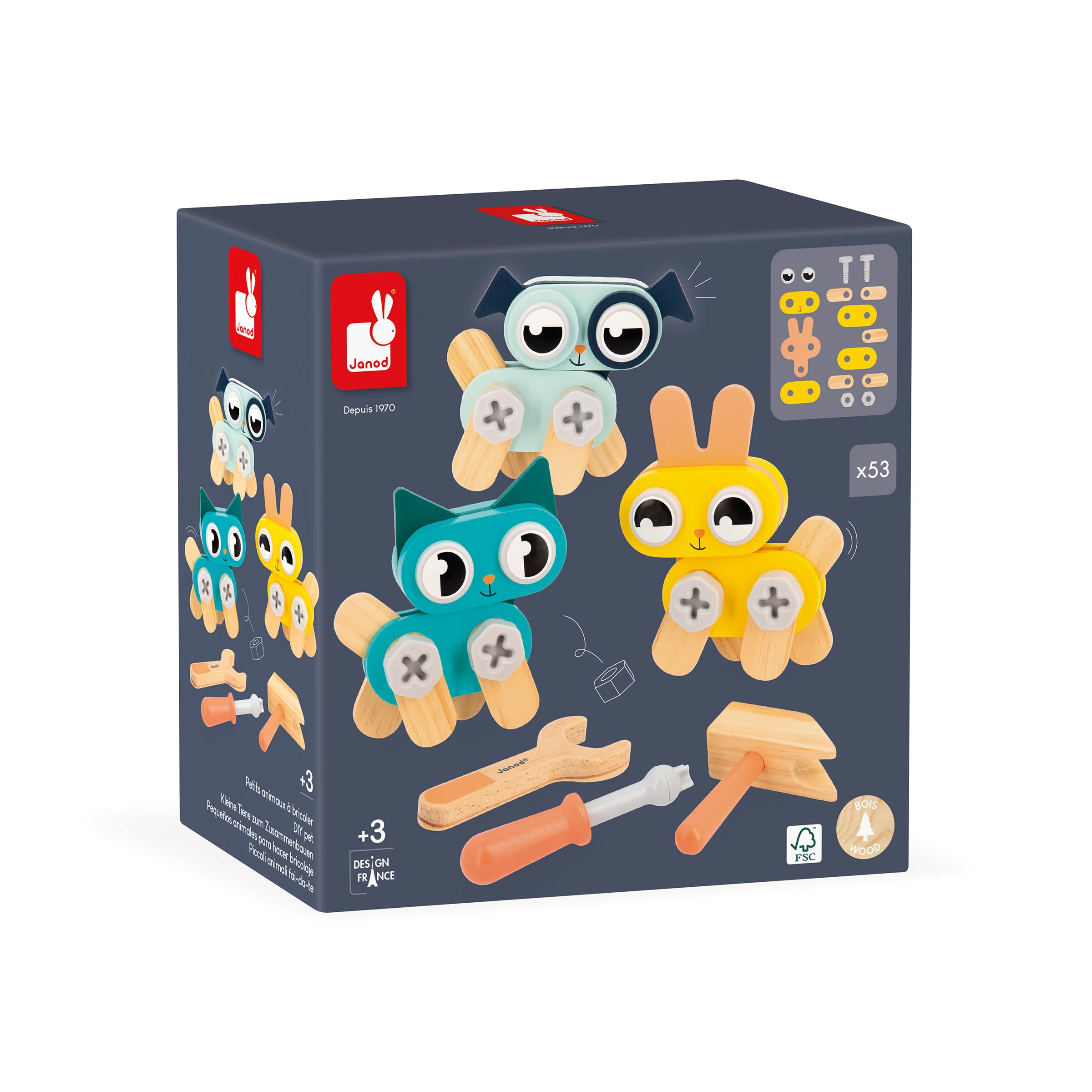 janod-brico-kids-j06450-konstruktionsspiel-3-tiere-katze-hund-hase image 8