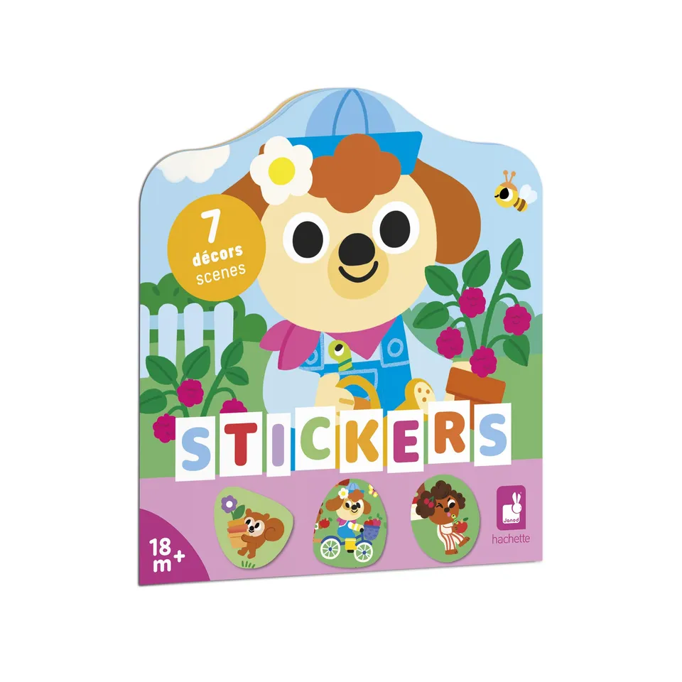 janod-stickerheft-garten-ab-18-monate-12-seiten-mit-stickern image 1