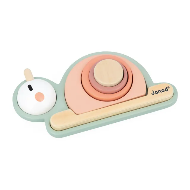 janod-sweet-cocoon-sensorische-steckschnecke-j04052-6-teile-holz image 1