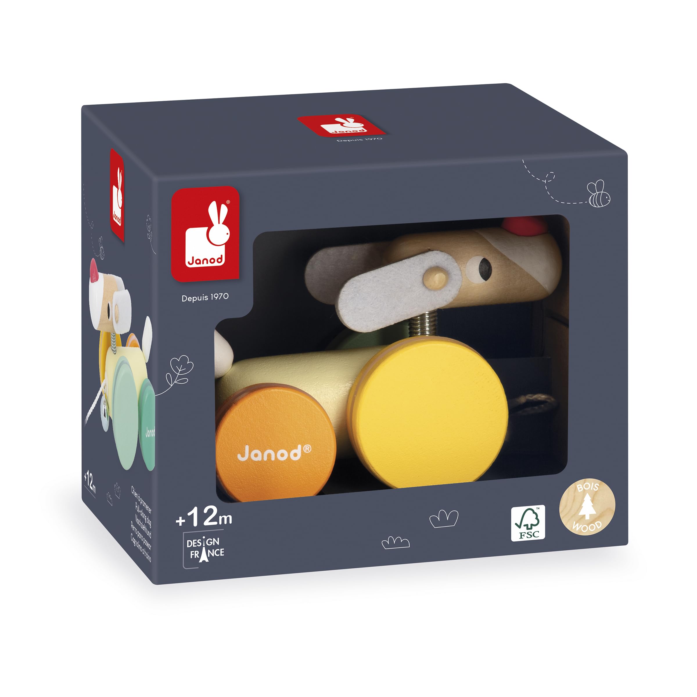 janod-holzhund-zum-nachziehen-ziehspielzeug-ab-12-monaten image 3