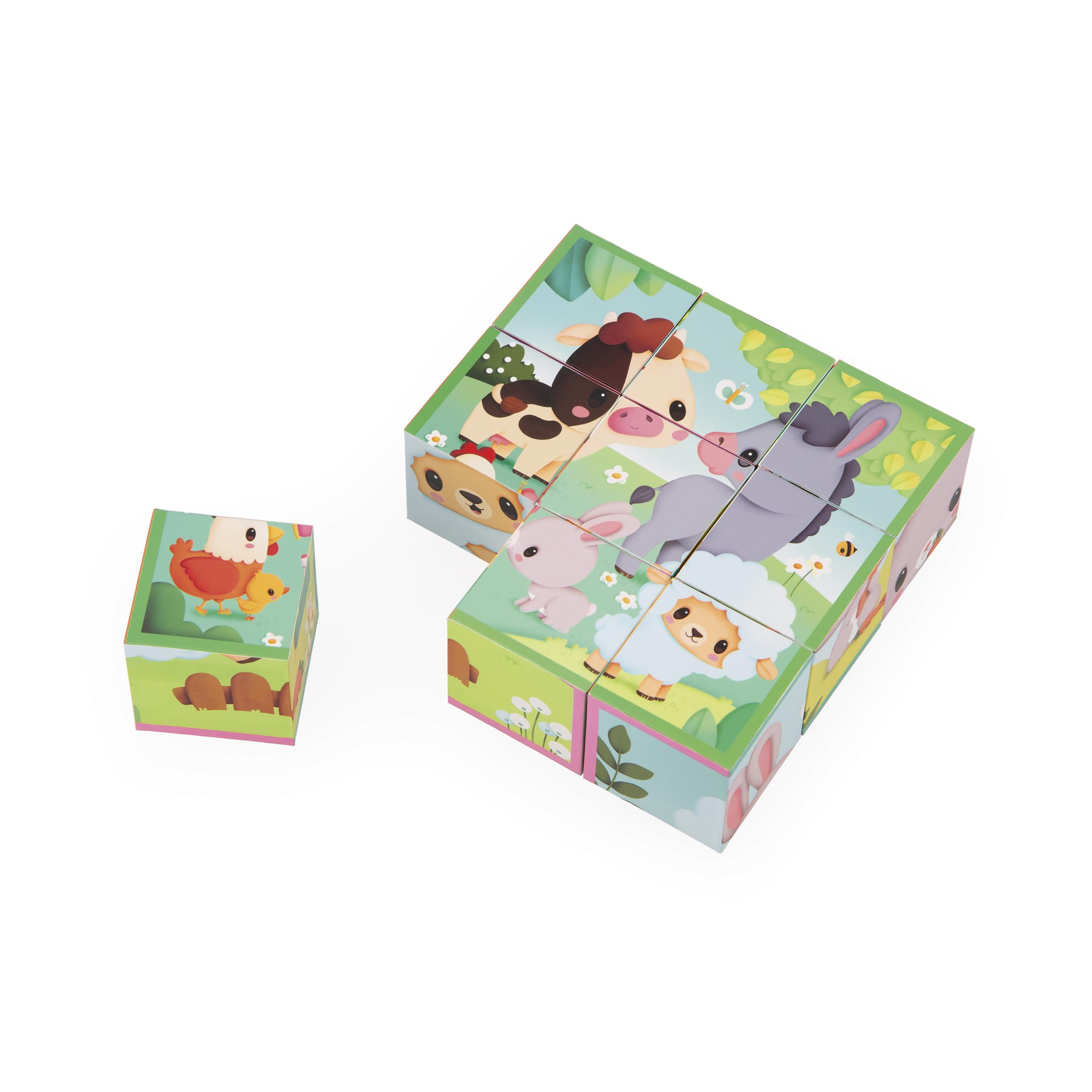 janod-w-rfelpuzzle-bauernhof-9-w-rfel-6-puzzles-aus-pappe image 2