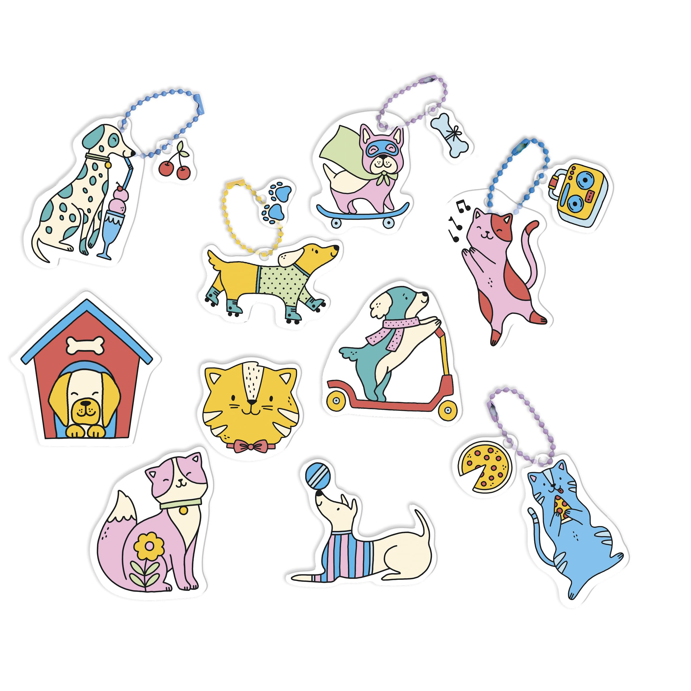 janod-les-ateliers-du-calme-set-mit-10-schrumpffolien-dekos-hunde-katzen image 2
