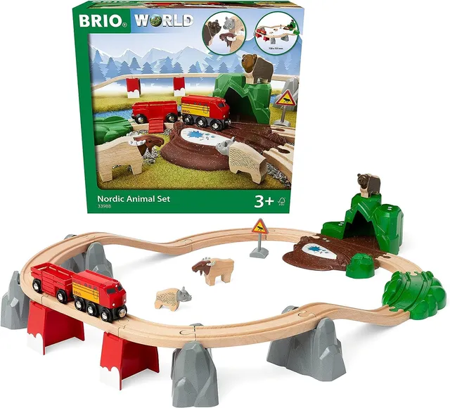 brio-world-33988-nordische-waldtiere-set-holzeisenbahn-zubeh-r image 1