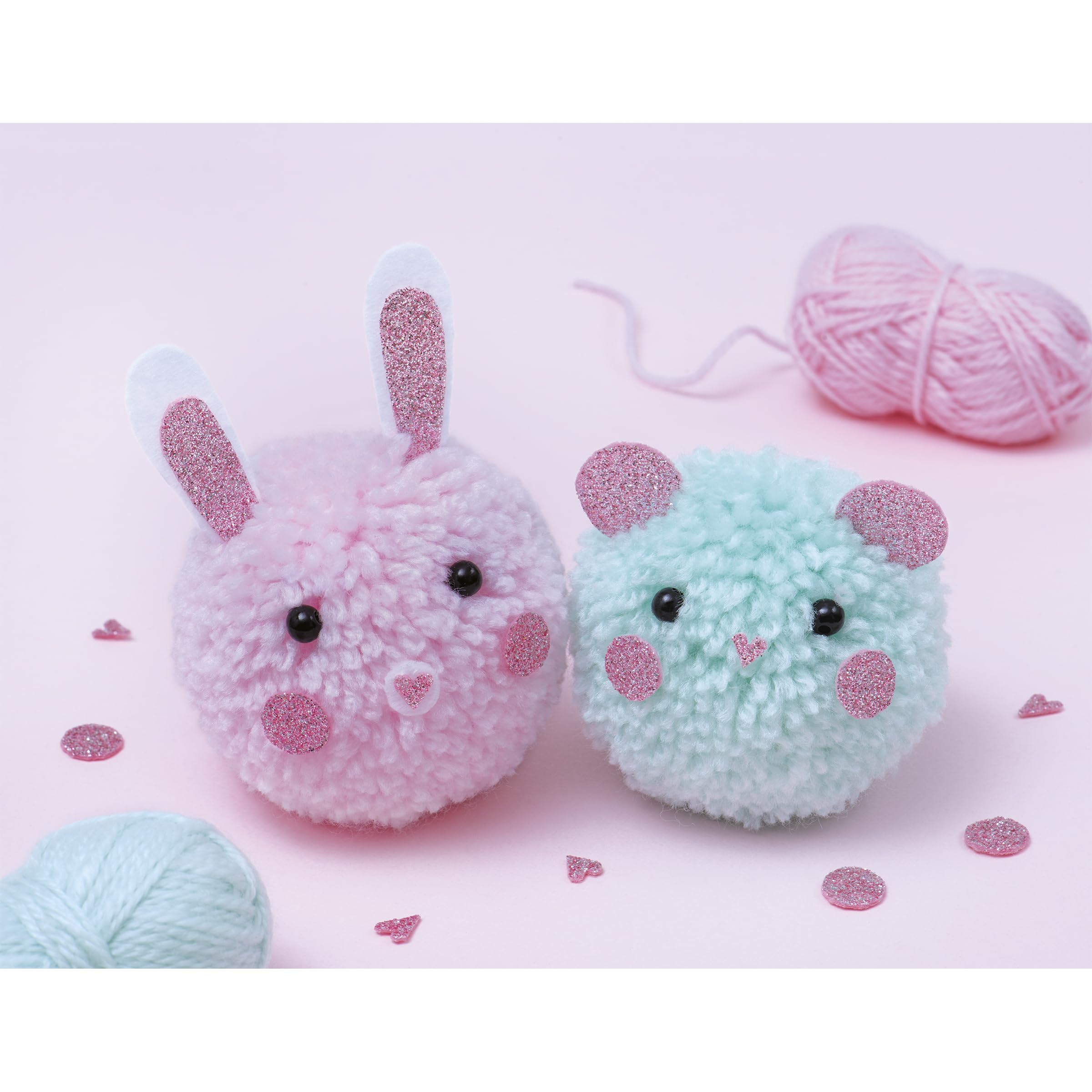 janod-bastelset-2-pompons-diy-tiere-aus-wolle-mit-werkzeug-ab-7-jahren image 2