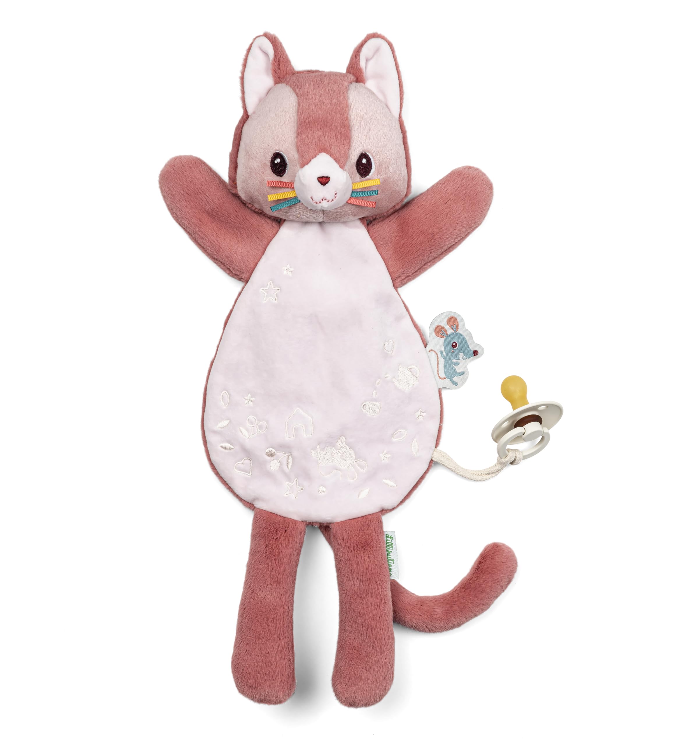 lilliputiens-jeanne-die-katze-leucht-schmusetuch-mit-fingerpuppe image 1