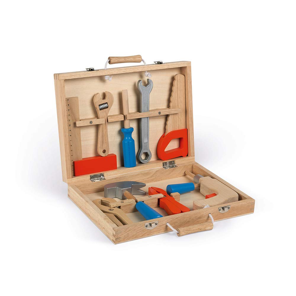 janod-j06481-mein-erstes-konstruktionsspiel-holz-werkzeugkasten-9-teilig image 2