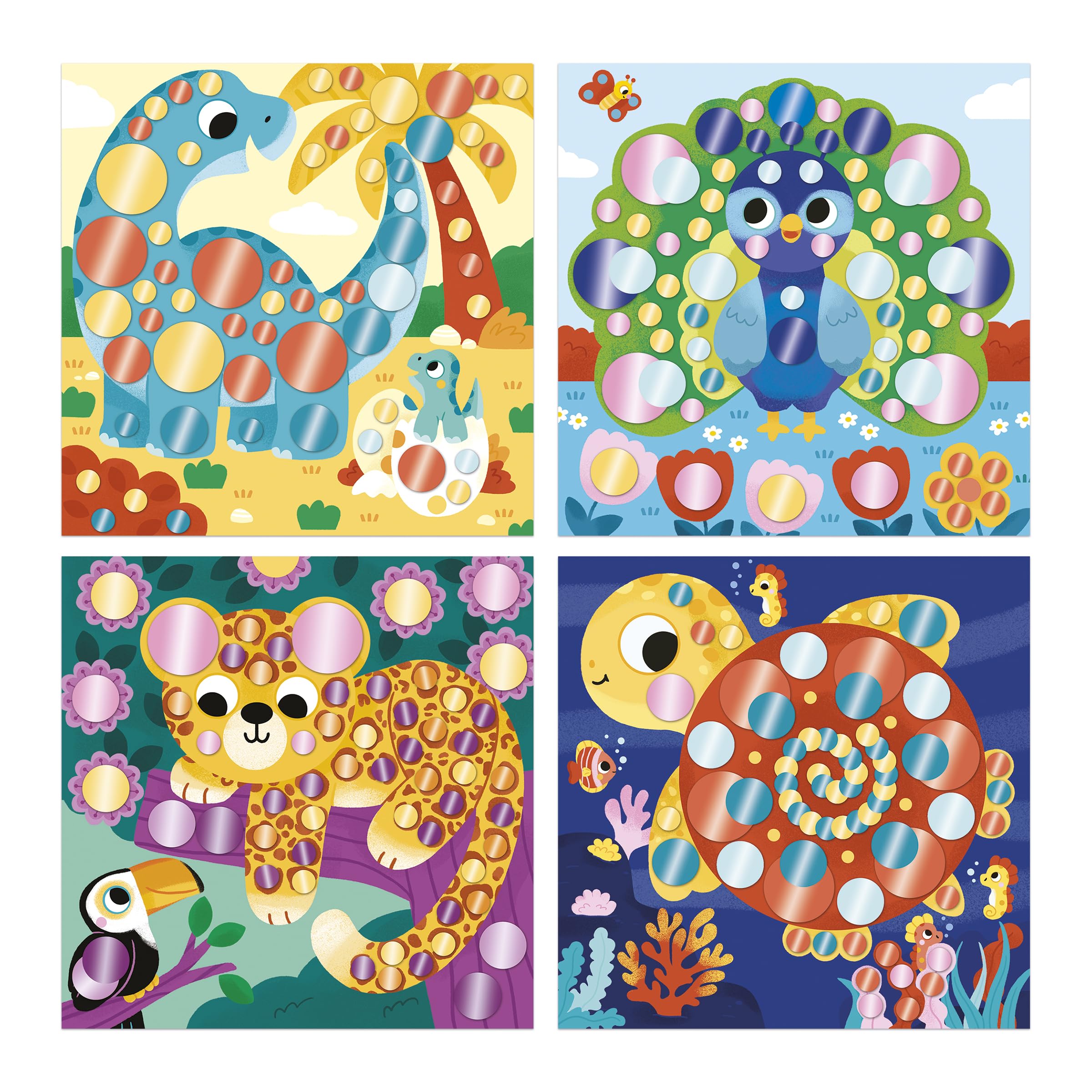 janod-metallic-sticker-kreativset-4-tierbilder-ab-3-jahren image 2