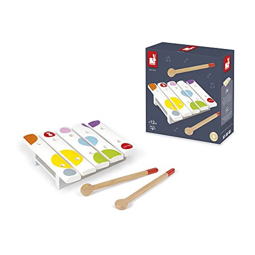 janod-confetti-j07603-mini-holz-xylofon-musikinstrument-mit-5-t-nen-und-2-schl-g image 5