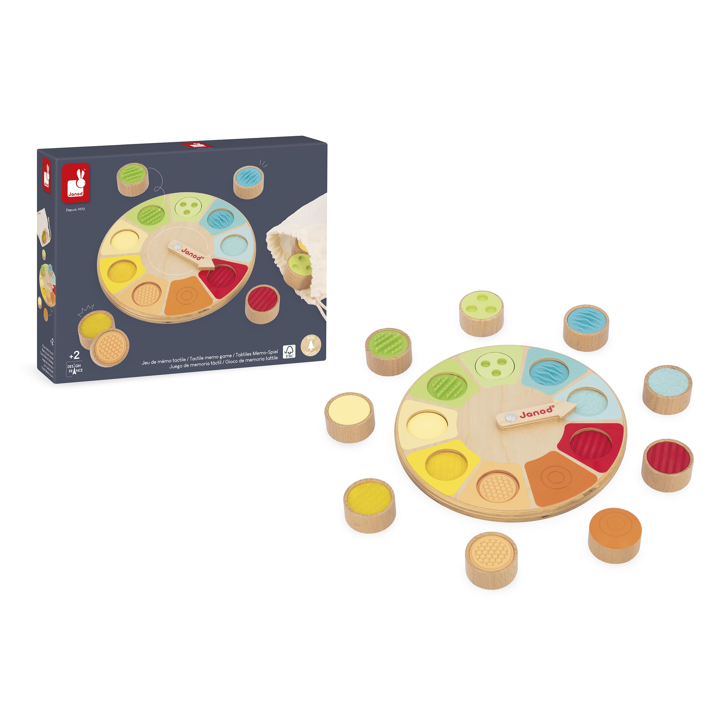 janod-memo-spiel-aus-holz-taktiles-tast-memory-mit-rad-und-texturen-ab-2-jahren image 1