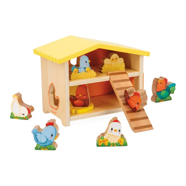 janod-mein-erster-h-hnerhof-j03311-aus-fsc-holz-11-teilig image 1