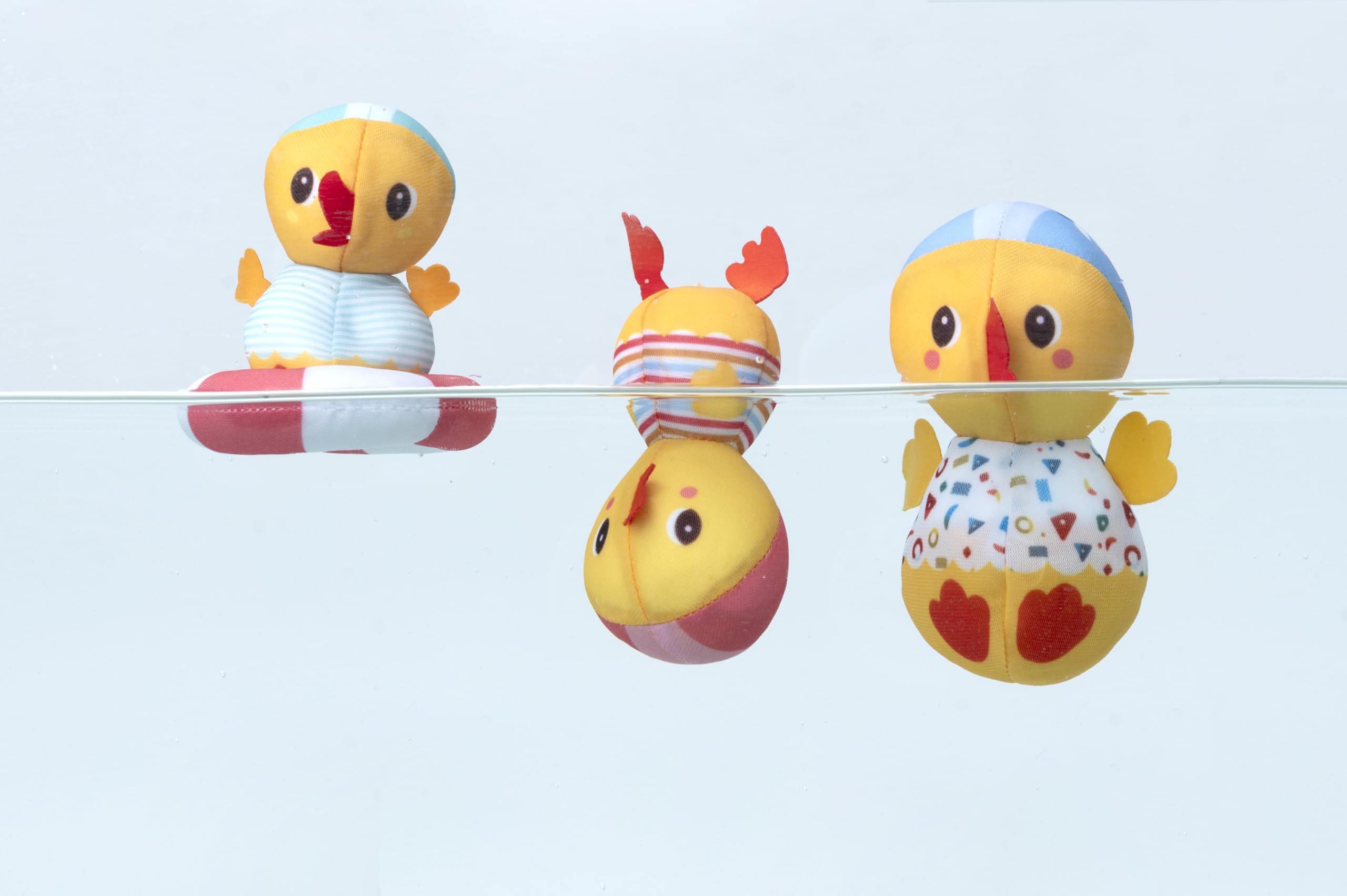 lilliputiens-3-schwimmende-badeenten-mit-ring-badespielzeug image 3