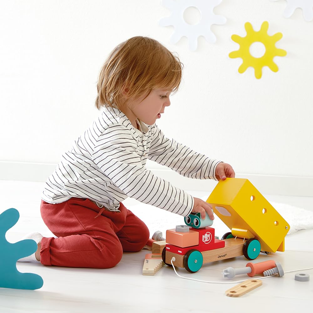 janod-brico-kids-mein-erstes-konstruktionsspiel-nachzieh-diy-lkw-holz-23-teile image 5
