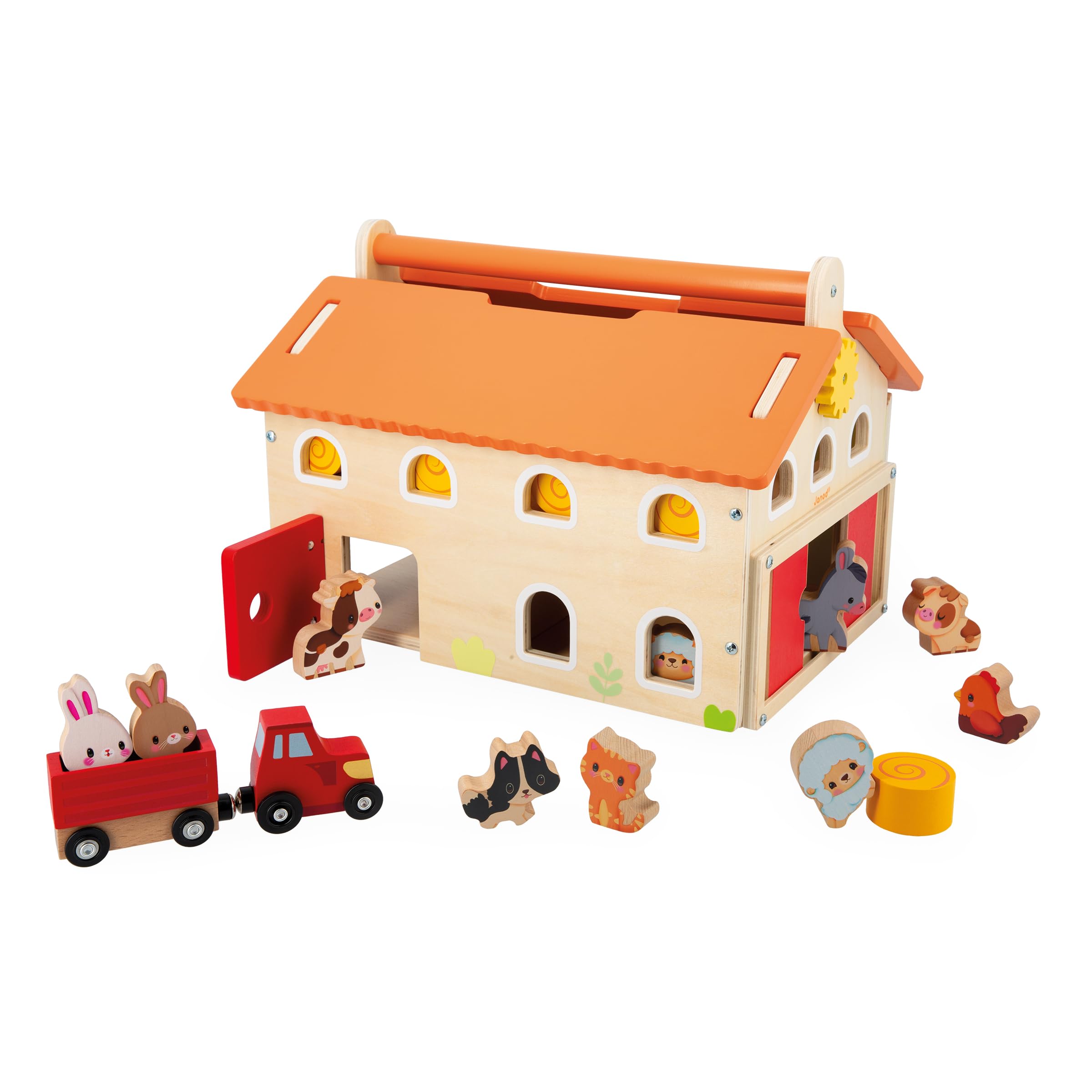 janod-mein-erster-bauernhof-j03318-holz-bauernhof-spielset-16-teilig image 2
