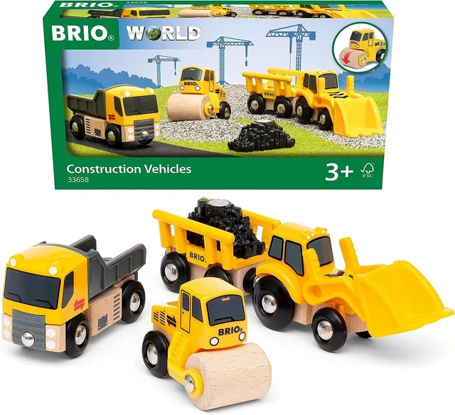 brio-world-33658-baustellenfahrzeuge-kipplaster-walze-frontlader image 1