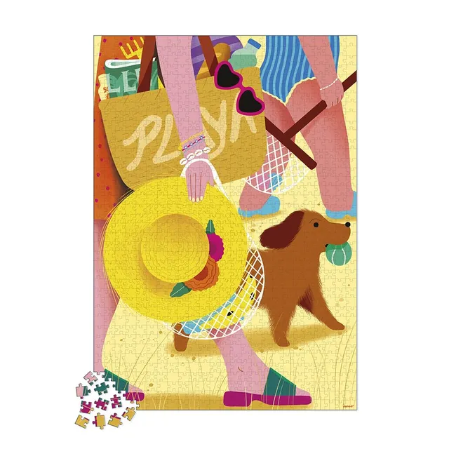 janod-puzzle-1000-teile-ausflug-zum-strand-j02524 image 1