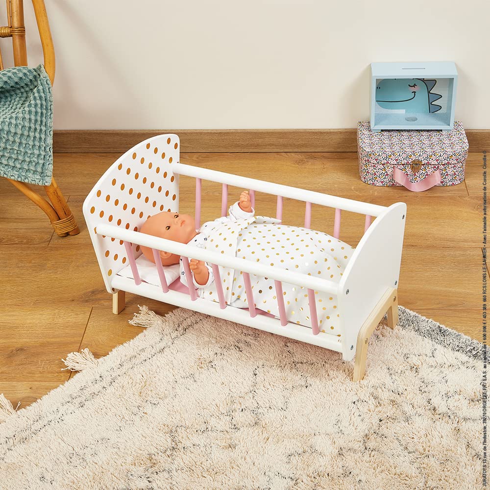 janod-puppenbett-candy-chic-holz-mit-bettset-bis-42-cm-j05889 image 5
