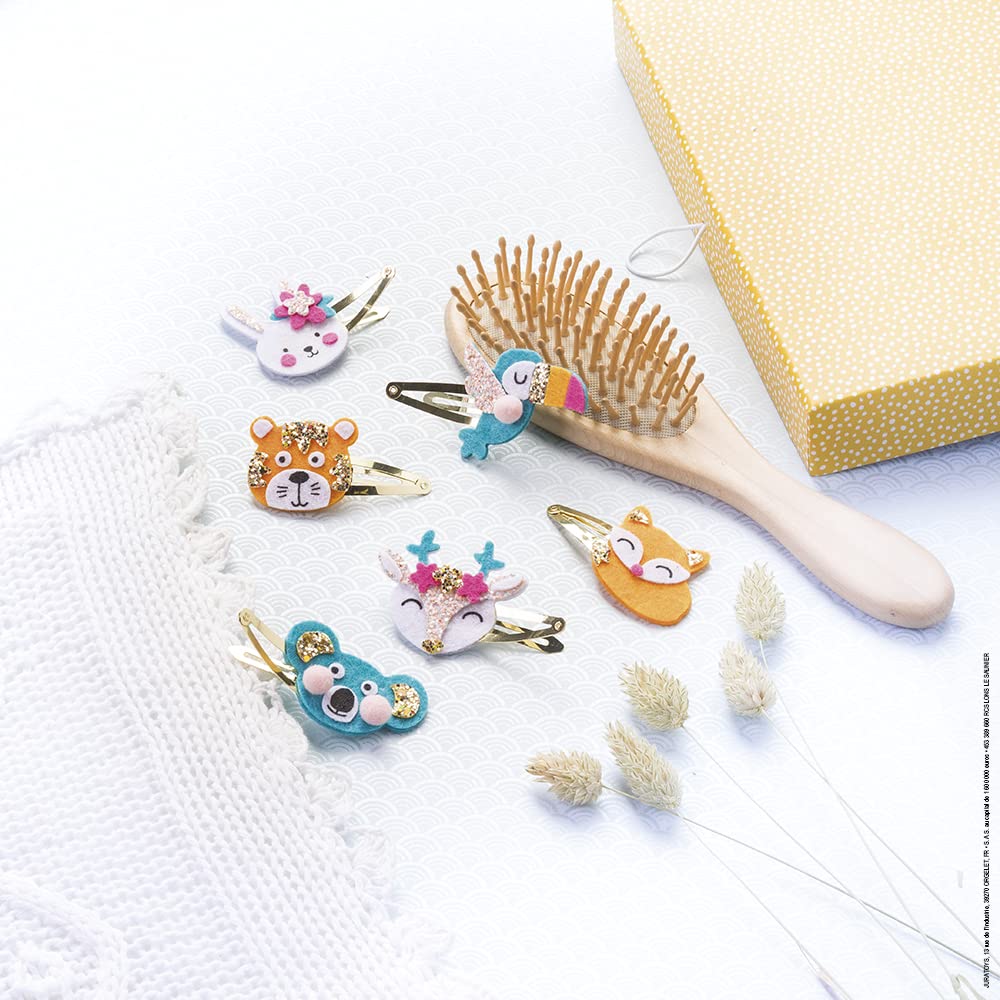 janod-les-ateliers-bijoux-bastelset-6-haarspangen-glitzernde-tiere image 6