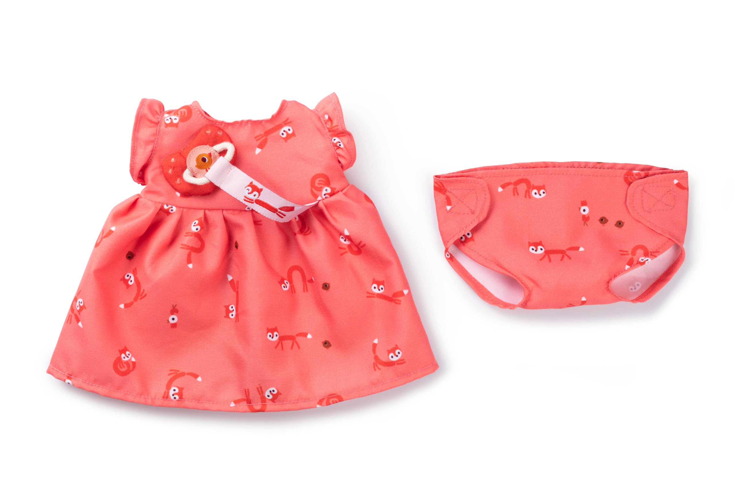 lilliputiens-rose-stoff-babypuppe-36-cm-mit-magnetschnuller-und-kleidung image 4