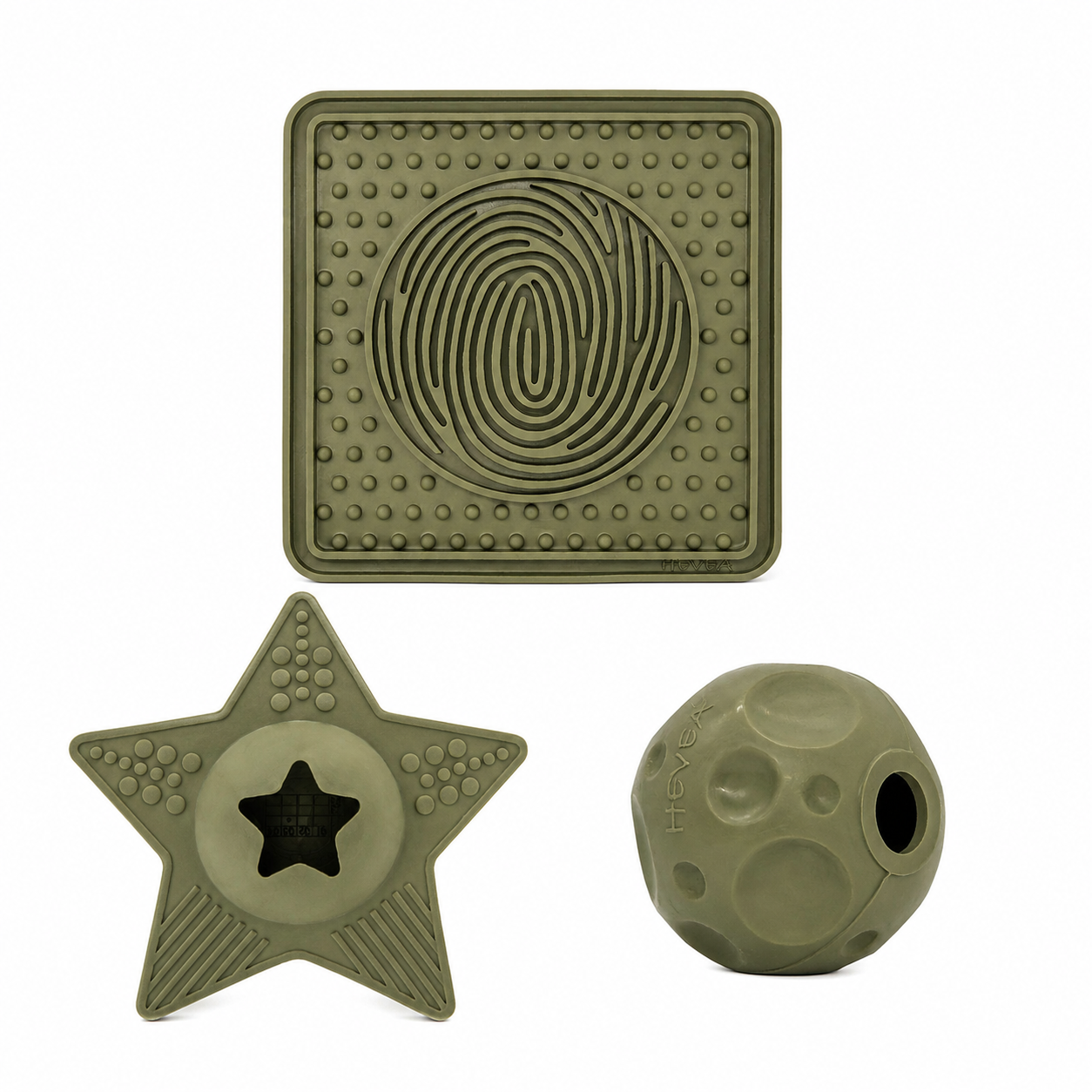 hevea-hund-enrichment-set-leckmatte-star-treat-mond-ball image 4