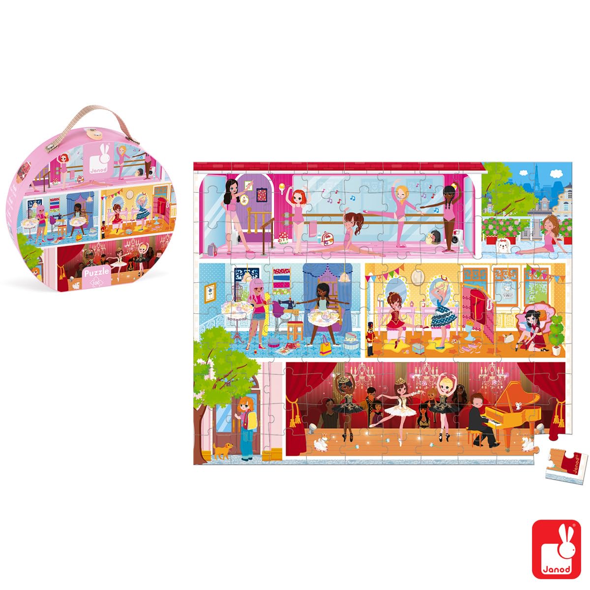 janod-j02616-puzzle-tanzschule-100-teile-im-koffer image 3